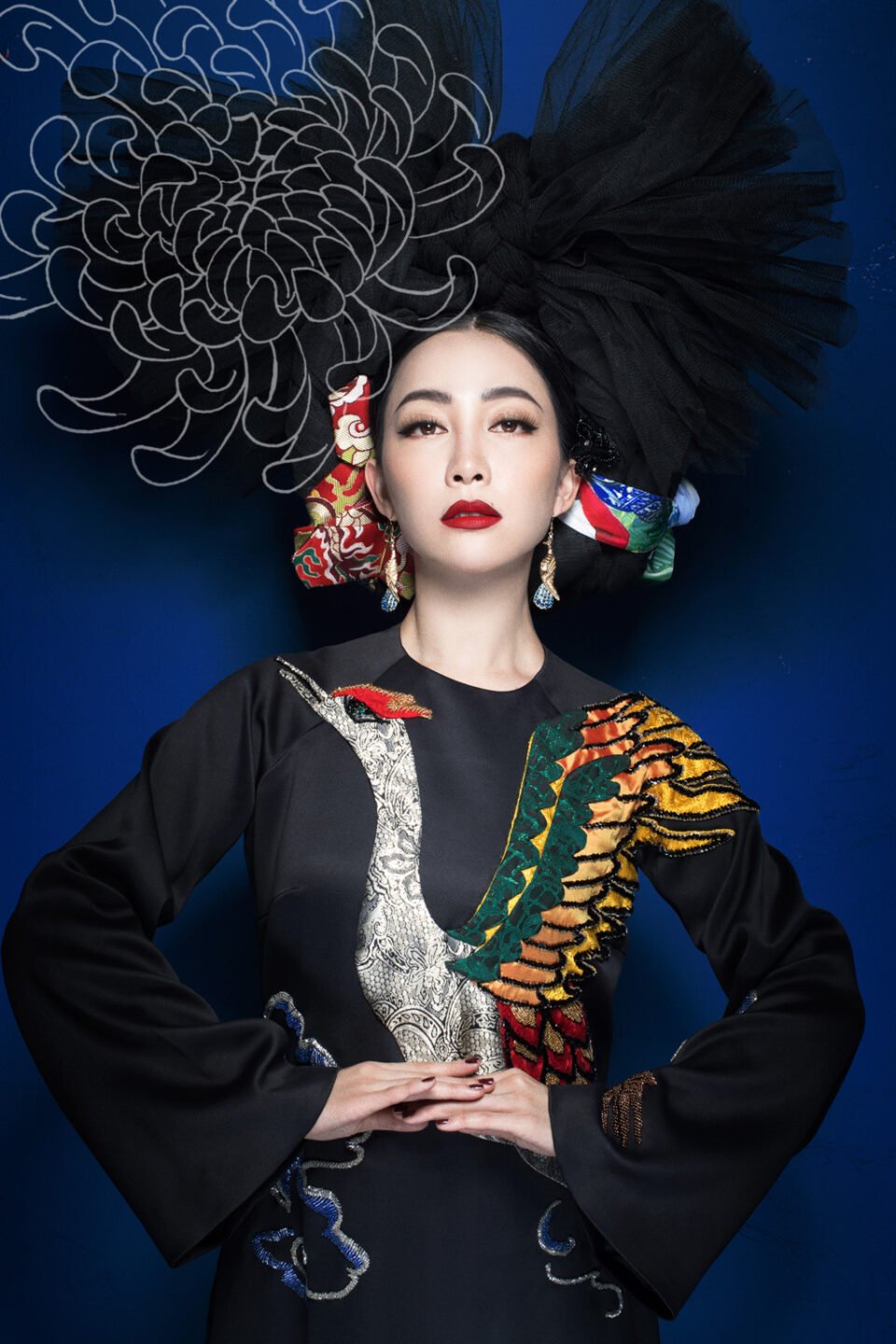 Linh Nga wearing Thuy Design House